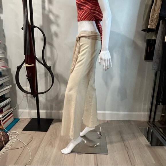 Vintage Nissa Linen Blend Hip Hugger Flared Pant - Picture 3 of 16